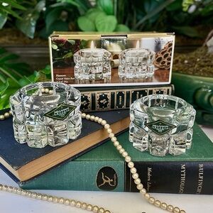 Shannon Crystal Designs of Ireland Diamanté Candle Holder PAIR